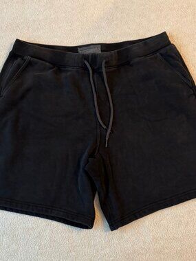 Abercrombie Baggy Essential Short - Faded Black - Size XL